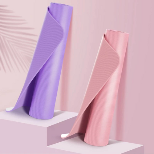 Pastel Pink Yoga Mat 10 mm - เสื่อโยคะสีชมพูพาสเทล หนา 10 มม.